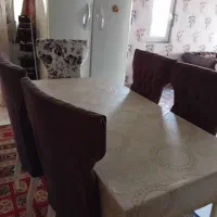 مبلمان ۷نفره با میز ناهارخوری ۶نفره وجلو مبلی|مبلمان خانگی و میز عسلی|فردیس, شهرک ناز|دیوار