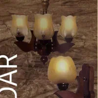 تولید و پخش لوستر چوبی سپیدار|لوستر و چراغ آویز|خاوران, |دیوار