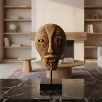 صورتک چوبی رومیزی