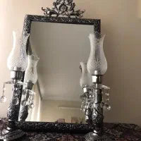 آینه و شمعدان سیاه قلم کاملا نو
