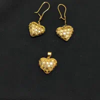 نیم ست طلا گوشواره و پلاک