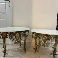 جلومبلی ودوعددعسلی  برنز بارویه سنگ|مبلمان خانگی و میز عسلی|تهران, سعادت‌آباد|دیوار