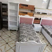 دو عدد تخت و خواب یک نفره همراه کتابخانه و پاتختی|تخت و سرویس خواب|مهاباد (آذربایجان غربی), |دیوار