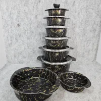 سرویس قابلمه 14پارچه سورنا پروانه ای نانو گرانیت|ظروف پخت‌وپز|قم, ولیعصر|دیوار