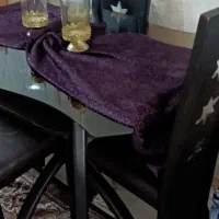 میزغذاخوری چوبی شیشه ای دودی