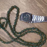 تسبیح شاه مقصود اصل سبز خوشرنگ سنگین و ساعت سیکو