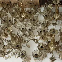 شش عدد لوستر برنزی هشت شعله دانه 6تومن