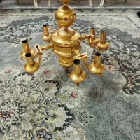 دو عدد لوستر برنجی ۸ شعله و ۳ شعله نورسازان|لوستر و چراغ آویز|مشهد, حجاب (شهرک غرب)|دیوار