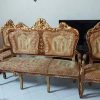 مبلمان استیل ۹ نفره همراه میز و عسلی