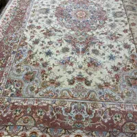 (فرش حق زاده)جفت فرش۶متری۵۰رج صادقی چله وگل ابریشم|فرش|تبریز, |دیوار