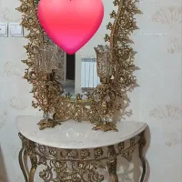 آینه و شمعدان برنز (برنجی)