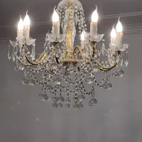 لوستر ۸ شاخه کریستالی