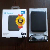 هارد اکسترنال ۵۰۰ گیگ وسترن دیجیتال در حد نو