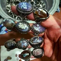 انگشتر سیاه قلم و طرح نقره کلی|بدلیجات|اصفهان, فیض|دیوار