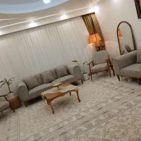 مبل کلاسیک راحتی نیمه استیل۷نفره توسی رنگ|مبلمان خانگی و میز عسلی|همدان, |دیوار