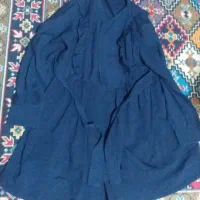 مانتو سرمه ای مدل عروسکی