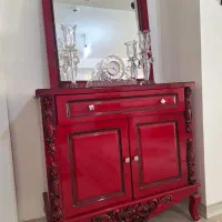 اینه کنسول وویترین چوب راش