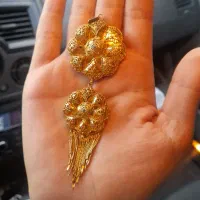 گردنبند پلاک نقره بحرینی زنانه آبکاری طلا(کپی طلا)