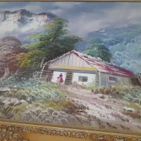 دوعدد تابلومنظره طبیعت|تابلو، نقاشی، عکس|قم, چهل درخت‎|دیوار