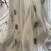 پرده توری همراه با کناره های مخمل