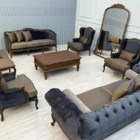 تمام چوب راش مبل کد۱۰۲ با چستر