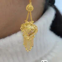 گوشواره های کشمیری نقره با آبکاری طلا|جواهرات|ایرانشهر, |دیوار