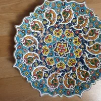 گلیم و قالیچه، رومیزی ترمه، بشقاب مینا کاری نو