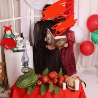 ست یلدایی مادر دختر ی  فقط برای عکاسی پوشیده شده