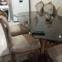 دو عدد صندلی چوب گردو در حد نو