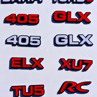 آرم لوگو ماشین پلکسی قرمز ، XU7 TU5 ELX TURBO