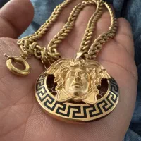 زنجیر و پلاک مدال گرندبند آویز طلا ورساچ|جواهرات|اراک, |دیوار