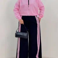 ست بامبر شلوار بغل خط