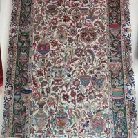 فرش دستباف تک ۶متری زیرخاکی حاشیه سبز