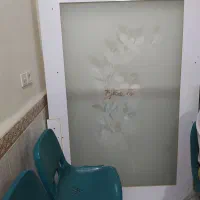 پارتیشن ام دی اف و شیشه ای سفید طلایی