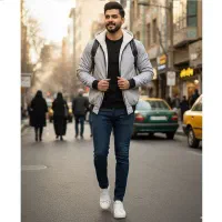 کاپشن ضدآب داخل خزتدی-طوسی|لباس|زنجان, |دیوار