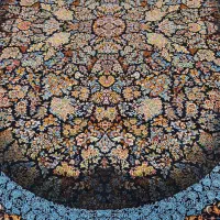دو تخته فرش12متری700شانه سرمه‌ای|فرش|ایلام, |دیوار