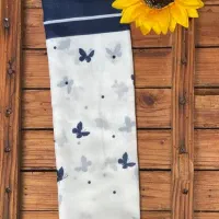 مینی اسکارف میکس سفید و سرمه ای|لباس|تهران, فلسطین (میدان انقلاب)|دیوار