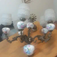 لوستر ۵ شعله برنز  قدیمی