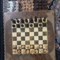 تخته نردو شطرنج کار سنندج چوب گردوی ناب|کلکسیون و سرگرمی|مشهد, هفده شهریور|دیوار
