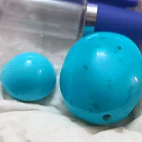 زبرجد۱۲۰قیراطی،مهره ی فیرزوزه قدیمی