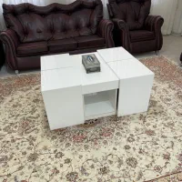میز وسط های گلاس سفید