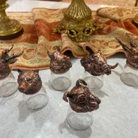 یک دست شات کریستال سر حیوانات