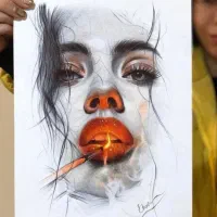 آموزش نقاشی با خودکار