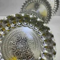 سینی استیل روحی گرد طرح مس استکان نعلبکی لیوان|ظروف سرو و پذیرایی|قم, زاد|دیوار