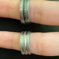 انگشتر های استیل رنگ ثابت سه لاین