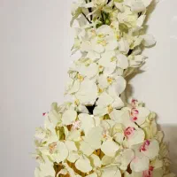 گلدون و گل ارکیده در حد نو