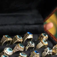 انگشتر های نقره مردانه توپاز آبـی سوییسی|جواهرات|مشهد, هفده شهریور|دیوار