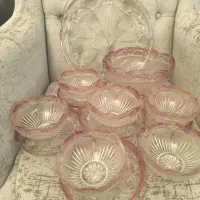 سرویس خیلی زیباگل صورتی اصل سوگاهمه۲۳۰۰