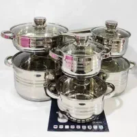 سرویس قابلمه استیل KST آلمانی سه لایه چک بده اقساط