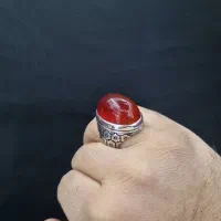 انشگتر نقره/عقیق/مالاکیت/دست ساز|جواهرات|آباده, |دیوار